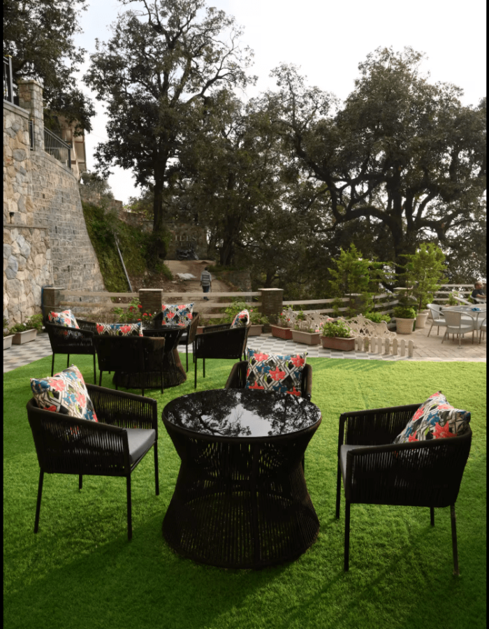 Garden Area Ridgewood Manor Homestay and 4bhk villa Musoorie-min